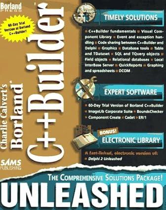charlie calverts borland c++builder unleashed 1st edition charles calvert 0672310228, 978-0672310225