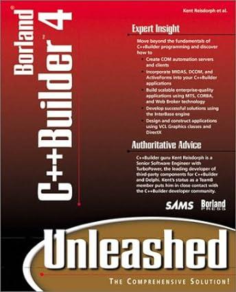 borland c++ builder 4 unleashed 1st edition kent reisdorph 0672315106, 978-0672315107
