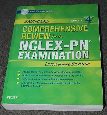 saunders comprehensive review for the nclex-pn examination 4th edition linda anne silvestri phd rn anef faan