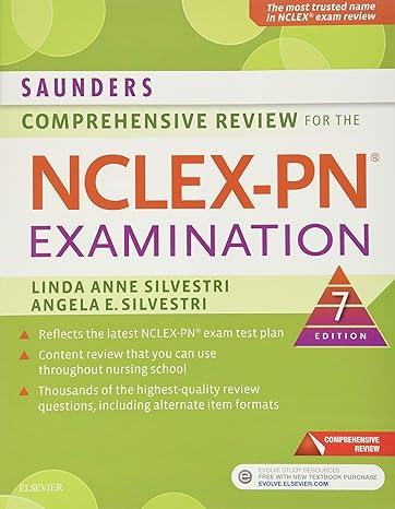 saunders comprehensive review for the nclex-pn 7th edition linda anne silvestri, angela silvestri 0323484883,