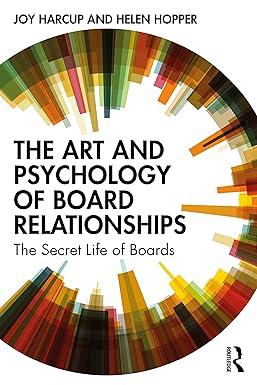 the art and psychology of board relationships 1st edition joy harcup, helen hopper 0367355590, 978-0367355593