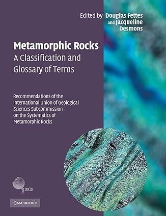 metamorphic rocks a classification and glossary of terms recommendations of the international union of