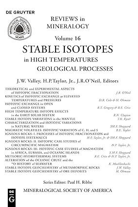 stable isotopes in high temperature geological processes 1st edition john w valley 0939950200, 978-0939950201