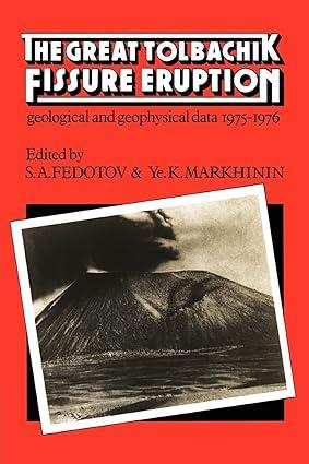 the great tolbachik fissure eruption geological and geophysical data 1975 1976 1st edition s. a. fedotov, ye