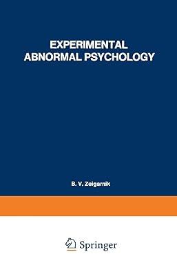 experimental abnormal psychology 1st edition b. zeigarnik 1468474235, 978-1468474237