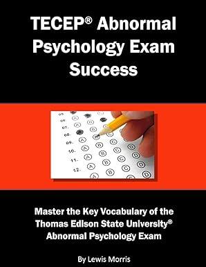 tecep abnormal psychology exam success master the key vocabulary of the thomas edison state university