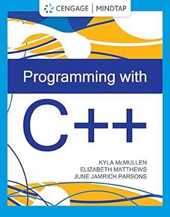 readings from programming with c++ 1st edition kyla mcmullen, elizabeth matthews, june jamrich parsons