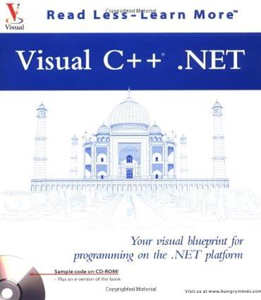 visual c++ .net your visual blueprint for programming on the .net platform 1st edition jeff cogswell
