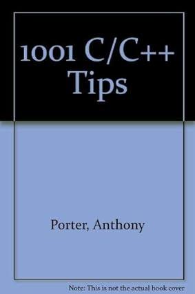 1001 c/c++ tips 1st edition anthony porter 0078818206, 978-0078818202