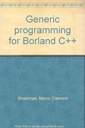 generic programming for borland c++ 1st edition shammas, namir clement 0830642641, 978-0830642649
