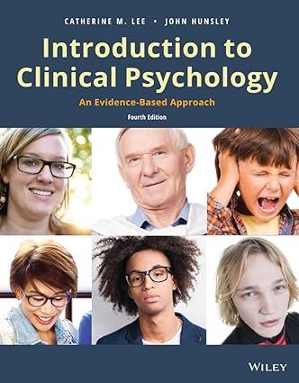 introduction to clinical psychology 4th edition john hunsley, catherine m. lee 1119516099, 978-1119516095