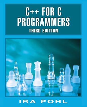 c++ for c programmers 3rd edition ira pohl 0201395193, 978-0201395198