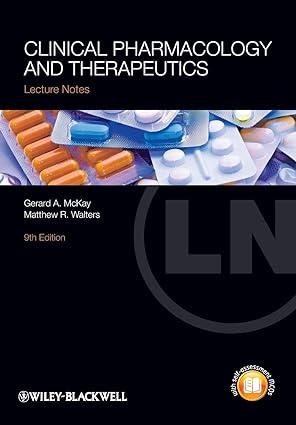 clinical pharmacology and therapeutics 9th edition gerard a. mckay, matthew r. walters 1118344812,