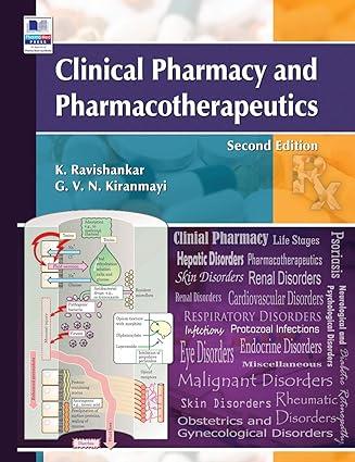 clinical pharmacy and pharmacotherapeutics 2nd edition k ravi shankar, g v n kiranmayi 9386819635,