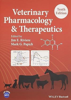 veterinary pharmacology and therapeutics 10th edition jim e. riviere, mark g. papich 1118855825,