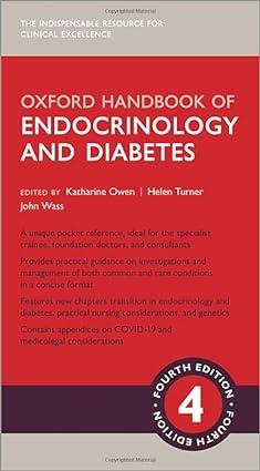 oxford handbook of endocrinology and diabetes 4th edition katharine owen, helen turner, john wass 0198851901,