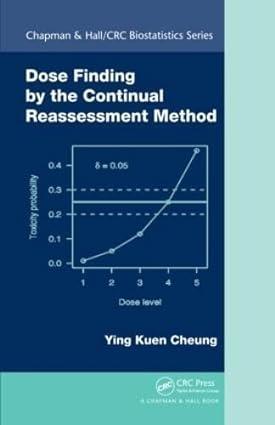 dose finding by the continual reassessment method 1st edition ying kuen cheung 1420091514, 978-1420091519