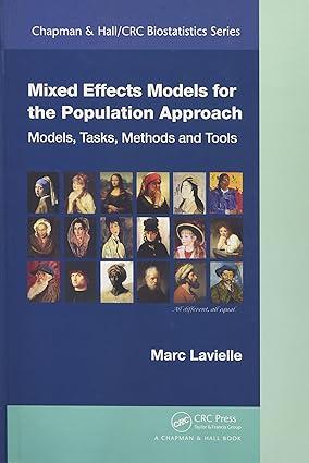 mixed effects models for the population approach models tasks methods and tools 1st edition marc lavielle