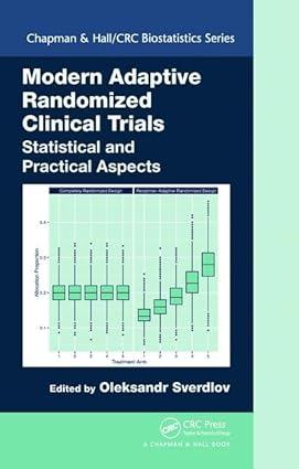 modern adaptive randomized clinical trials statistical and practical aspects 1st edition oleksandr sverdlov