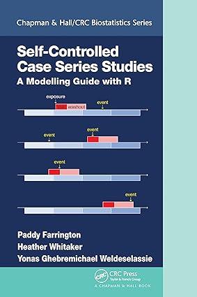 self controlled case series studies 1st edition paddy farrington, heather whitaker, yonas ghebremichael