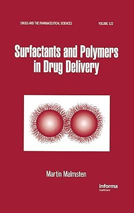surfactants and polymers in drug delivery 1st edition martin malmsten 0824708040, 978-0824708047