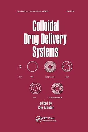 colloidal drug delivery systems 1st edition jorg kreuter 0367402017, 978-0367402013