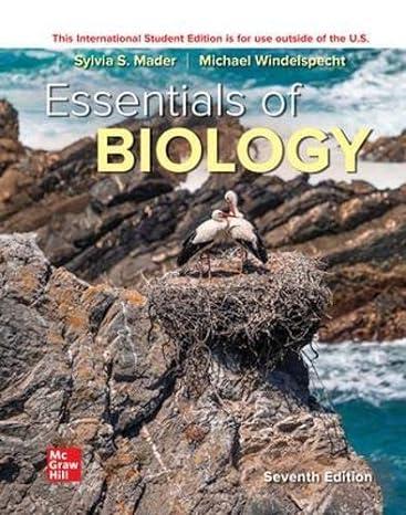 essentials of biology ise 7th international edition sylvia s. mader dr., michael windelspecht 126609847x,