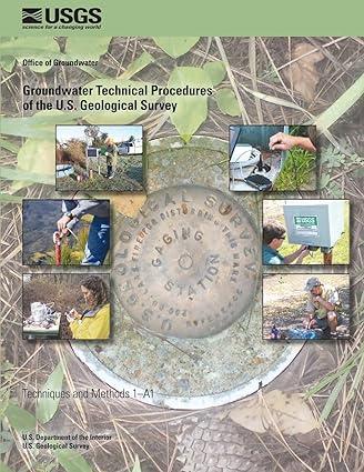 Groundwater Technical Procedures Of The U S Geological Survey