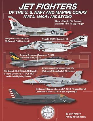 jet fighters of the us navy and marine corps part 2 mach 1 and beyond 1st edition bert kinzey, rock roszak