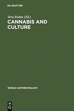 cannabis and culture world anthropology 1st edition vera rubin 9027976694, 978-9027976697