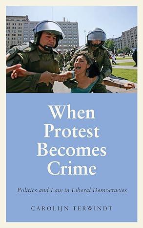 when protest becomes crime politics and law in liberal democracies 1st edition carolijn terwindt 0745340059,