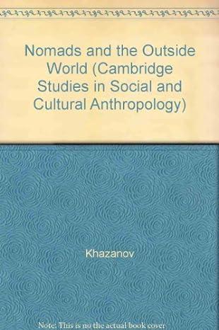 nomads and the outside world 1st edition khazanov 0521238137, 978-0521238137
