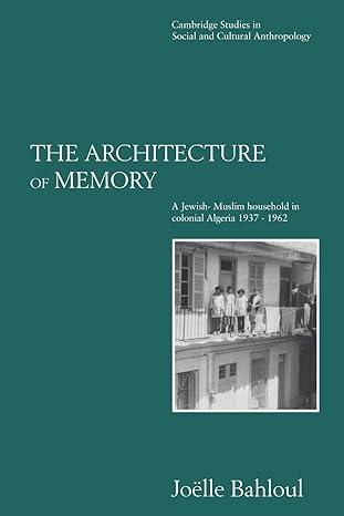 the architecture of memory 1st edition joelle bahloul 0521568927, 978-0521568920