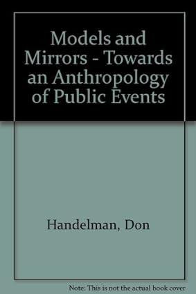 models and mirrors towards an anthropology of public events 1st edition don handelman 0521350697,