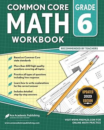 6th grade math workbook commoncore math workbook 1st edition ace academic publishing 1949383040,