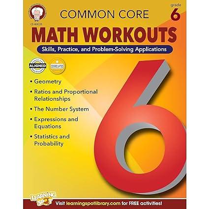 mark twain common core math workouts grade 6 1st edition karise mace, keegen gennuso 1622234693,