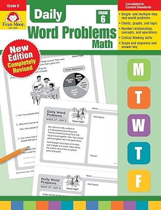 evan moor daily word problems grade 6 1st edition evan-moor educational publishers 1629388602, 978-1629388601