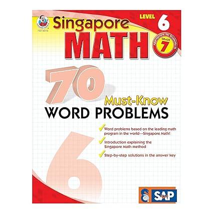 singapore math 70 must know word problems workbook for 7th grade math 1st edition frank schaffer publications
