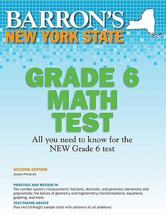 new york state grade 6 math test 2nd edition joseph prinzevalli m.ed 1438000456, 978-1438000459