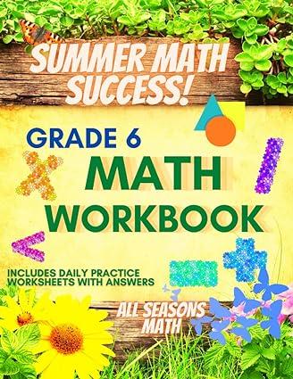 summer math success 6th grade summer math workbook 1st edition all_seasons_math teachers publishing, all
