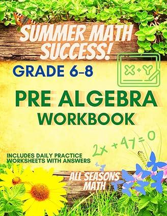 summer math success pre algebra workbook grade 6 8 1st edition all_seasons_math teachers publishing, all