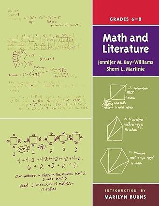 math and literature grades 6 8 1st edition jennifer m. bay-williams, sherri l. martinie, toby gordon, marilyn