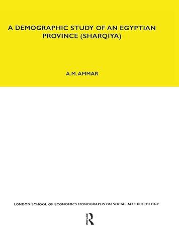 a demographic study of an egyptian province 1st edition a. m. ammar 0367716739, 978-0367716738