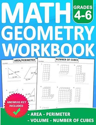 math geometry workbook for grades 4 6 area perimeter volume number of cubes 1st edition ava school