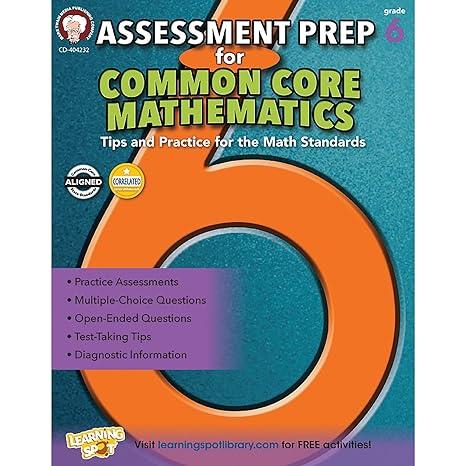 assessment prep for common core mathematics grade 6 1st edition karise mace 1622235290, 978-1622235292
