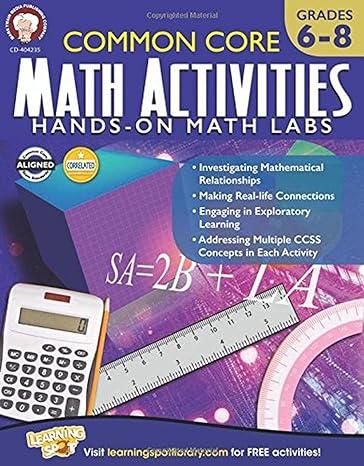 common core math activities grades 6 8 1st edition karise mace 1622235320, 978-1622235322