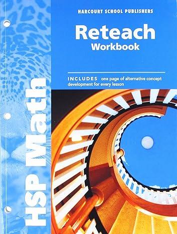 hsp math reteach workbook grade 6 1st edition harcourt school publishers 015356802x, 978-0153568022