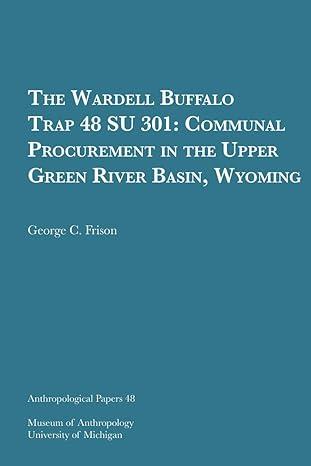 the wardell buffalo trap 48 su 301 communal procurement in the upper green river basin wyoming 1st edition