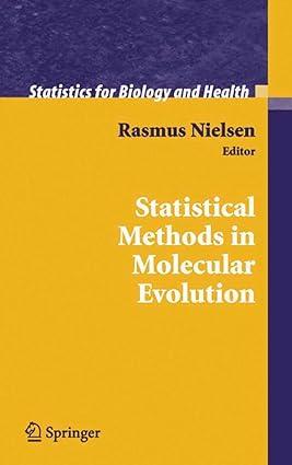 statistical methods in molecular evolution 1st edition rasmus nielsen b00fpyyncc, 978-0387223339