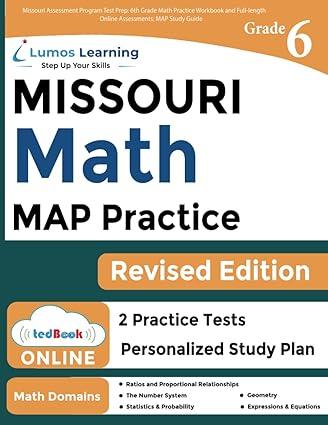 missouri assessment program test prep 6th grade math practice workbook and full length online assessments 1st
